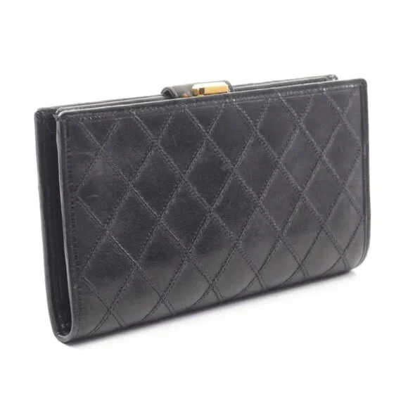 Chanel Bifold Wallet Bicolor Black Lambskin - Picture 2 of 12